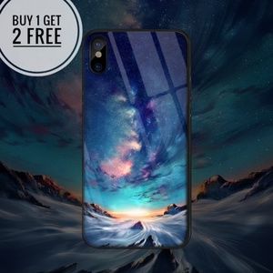 Breathtaking Aurora Tempered Glass Phone Case